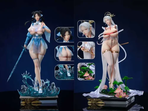 "Exclusive limited edition premium 1/6 Cang Ming & Su Chen original resin statue by ACY Studio, featuring elegant ethereal fantasy characters dynamic."