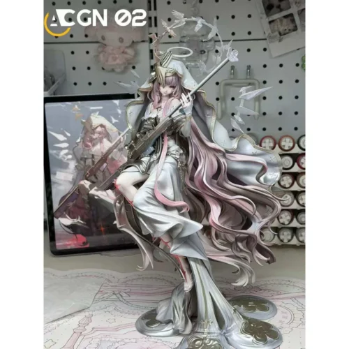 "1/7 Arknights Rhemuan resin statue by ACGN02 Studio, showcasing premium hand-painted details, intricate design, dynamic pose. Limited edition."