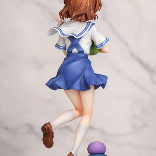 "Exclusive Limited Edition 1/7 CLANNAD Nagisa Furukawa statue. Various views capture her iconic school uniform, dango, dynamic pose, and premium theme."