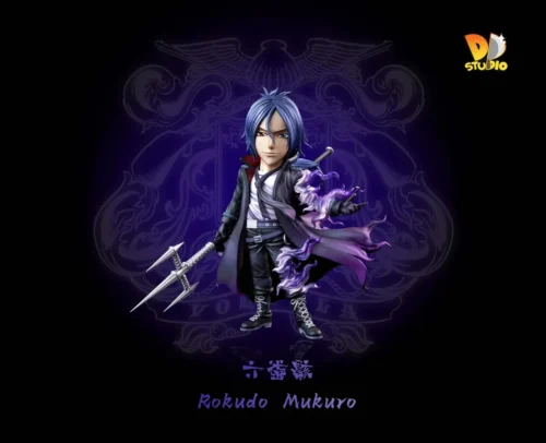 "Dynamic Mukuro Rokudo collectible figure from Katekyo Hitman Reborn! by DD Studio, showcasing his vibrant, enigmatic aura in a premium statue."