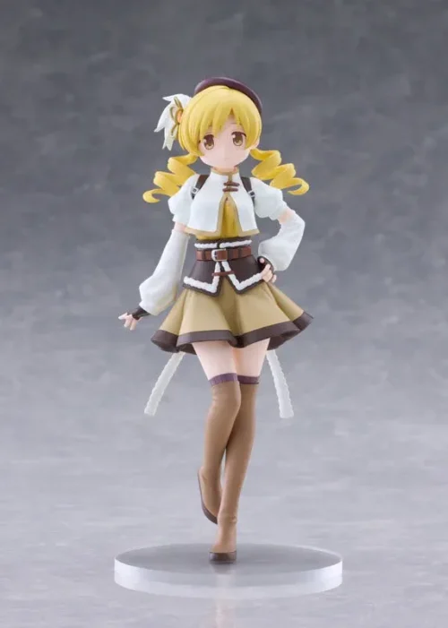 "Dynamic Mami Tomoe Walpurgisnacht Rising figure in a heroic pose, complete with flowing ribbons and muskets. A premium Claynel Studio statue."