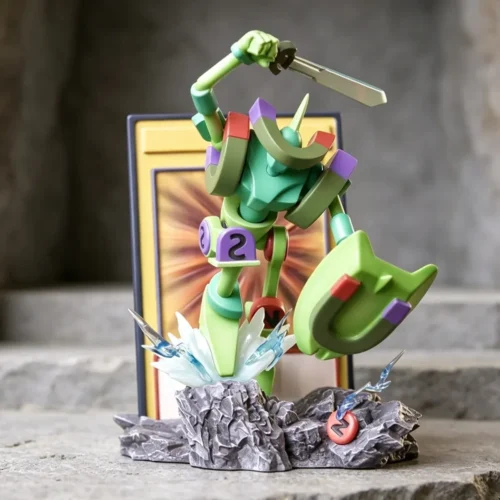 "Premium Wasp Studio Yu-Gi-Oh! Magnet Warrior Alpha Beta Gamma figure, featuring detailed sculpts, dynamic poses, and iconic detachable cards."