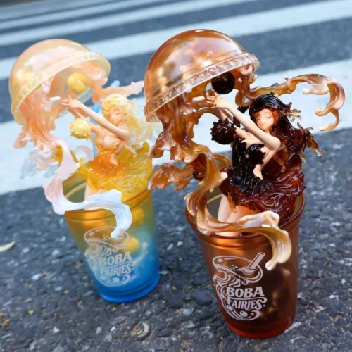 "Enchanting WeArtDoing Boba Fairies Brown Sugar & Lemonade official statue, a whimsical collectible figure with vibrant sweet-themed details."