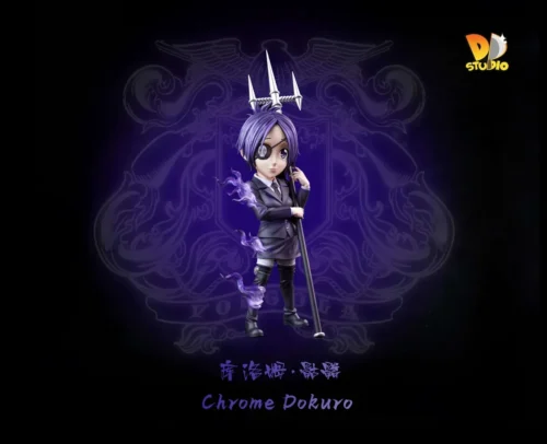 "Authentic Chrome Dokuro figure from Katekyo Hitman Reborn! displayed in a dynamic, anime-accurate pose, essential for KHR! collectors."