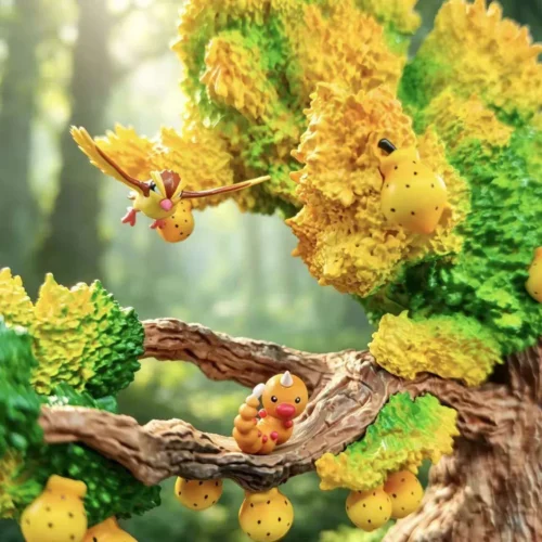"1/20 Pidgey & Weedle Pokemon ecological diorama by Bug Catching Museum Studio. Gallery shows lush forest, intricate details."
