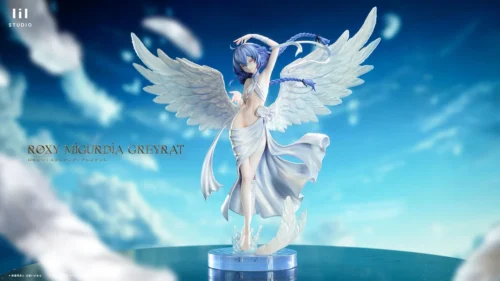 "Ultra-Limited Edition 1/6 Roxy Migurdia Mushoku Tensei statue, exquisitely detailed, featuring an ethereal angelic pose and premium craftsmanship."