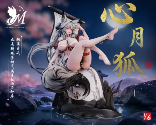 "Wuthering Waves Xinyuehu 1/6 Mint Studio statue, ultra-limited ethereal fox spirit, elegant pose, premium soft PU."