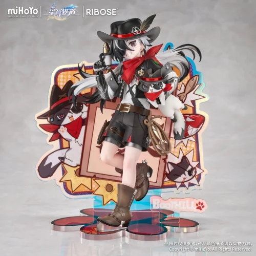"Official Honkai: Star Rail Boothill Neko figure: An adorable RISE UP+ chibi statue, Boothill reimagined as a cute, playful feline character."