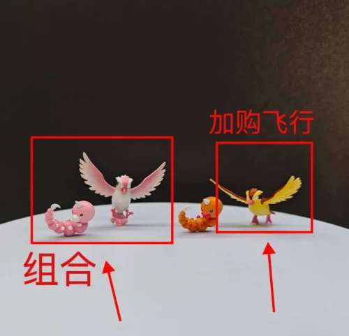 "Exquisite 1/20 Pidgey and Weedle Pokemon diorama figure from Bug Catching Museum Studio, showcasing a vibrant, lush miniature forest ecosystem."