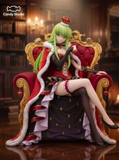 "Regal Code Geass C.C. figure 1/6 scale premium resin on gothic throne, a limited edition with dual head sculpts."
