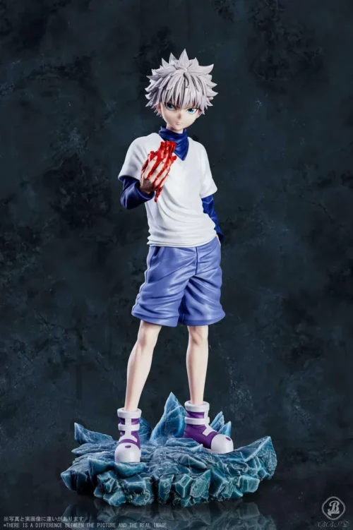 "Limited Edition Killua Zoldyck Hunter x Hunter resin statue by BBSD Studio, showcasing his dynamic electrifying power in exquisite detail."