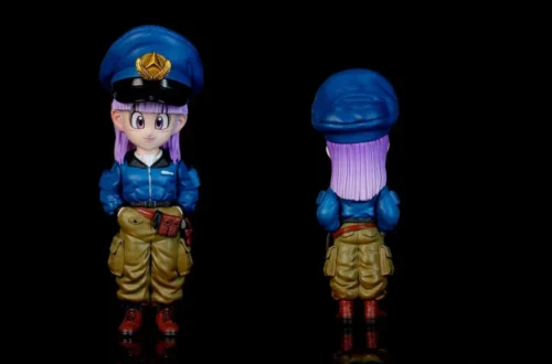 "Iconic WCF Scale Pilot Bulma Dragon Ball statue main image, featuring adventurous Bulma in her classic pilot outfit with a vintage biplane."