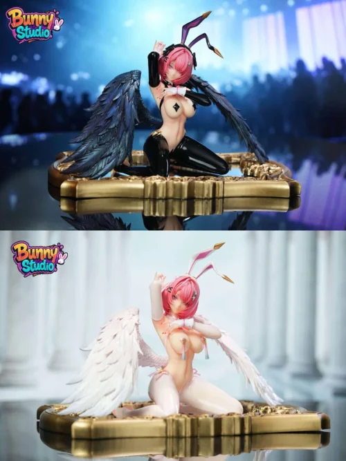 "The main image of the premium Zenless Zone Zero Ramiel Bunny 1/6 scale statue, highlighting her exclusive dual angelic and demonic forms."