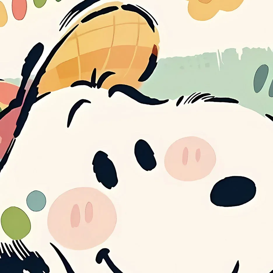 "Detailed view of the Snoopy Starry Night print. Highlights fine art quality, vibrant Van Gogh style, iconic Snoopy and Woodstock."