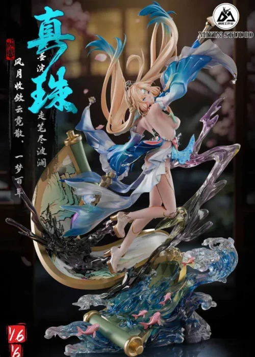 "Exquisite 1/6 Zhenzhu Honkai: Star Rail resin statue, capturing her dynamic pose and intricate design with vibrant, premium details."