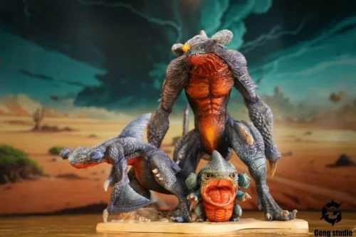 "Exclusive custom Garchomp Modified Version resin statue by Gongzuo Studio, capturing an aggressive, dynamic, battle-ready pose."