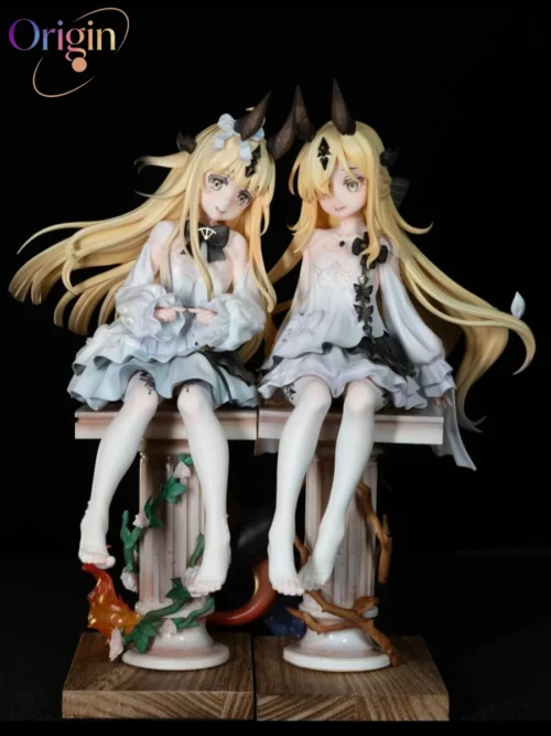 "Premium 1/6 Arknights Young Reed & Young Frostleaf statue by Origin-Studio, capturing their serene innocence in this extremely limited edition collect."