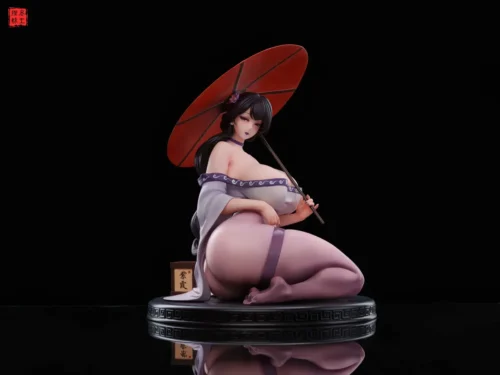 "Exquisite 1/5 Zixia figure by Lao Wang Nie Mei Studio, a highly detailed statue depicting a graceful ancient Chinese beauty with premium."