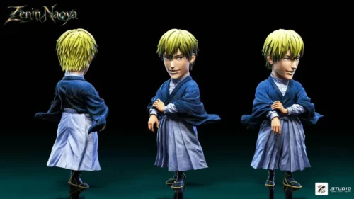 "Limited edition Zenin Naoya Jujutsu Kaisen PU statue by Zzz Studio. Detailed gallery showcasing his dynamic, arrogant pose and intricate sculpting."