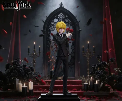 "Detailed angles of the 1/6 Limited Edition Premium Resin Kurapika Suit Statue, highlighting its elegant design and sophisticated Hunter x Hunter."