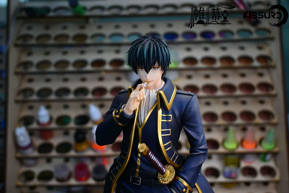Gintama Toshiro Hijikata 1/6 statue. Dynamic pose, intricate Shinsengumi uniform, intense expression from various angles.