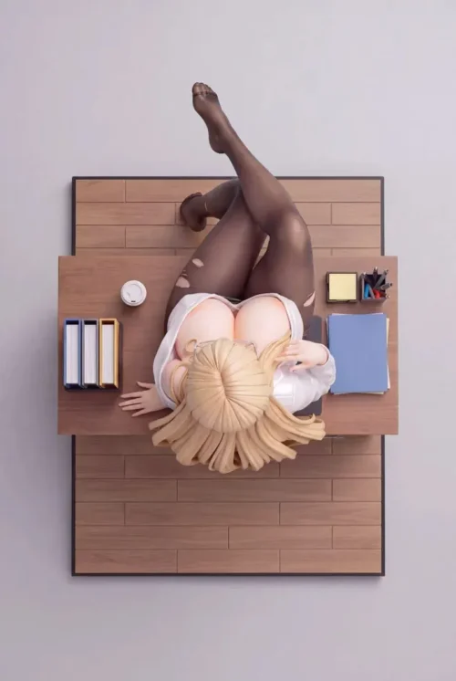 "Exclusive 1/6 Azur Lane Avrora Office Accident Ver. statue. Eva-Studio's dynamic sculpt shows alluring details, playful office scene from all angles."