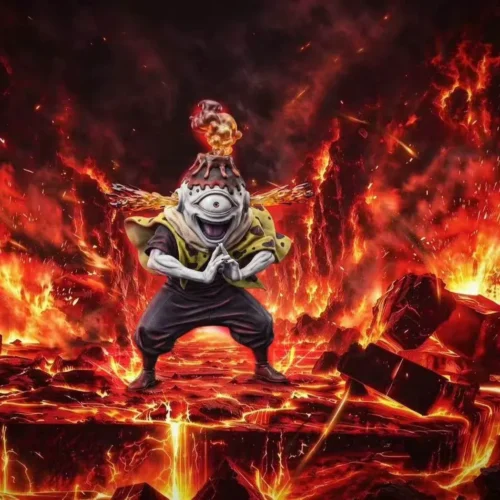 "Exclusive Jujutsu Kaisen Jogo WCF figure by Z.Studio x XZONE. Gallery views capture its stylized design, volcanic power, and menacing details."