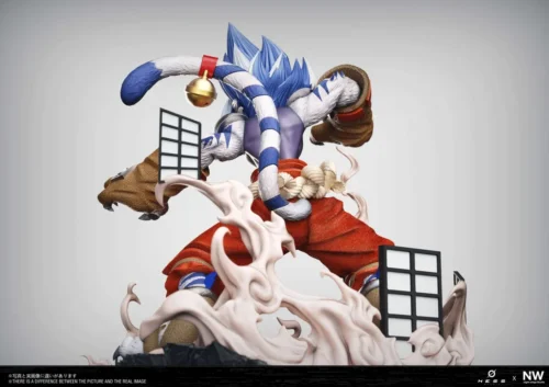 "Premium 1/6 & 1/4 Byakko Kogennta Onmyo Taisenki statue by Hess & Night Wings. Dynamic white tiger warrior in fierce battle, summoning energy."