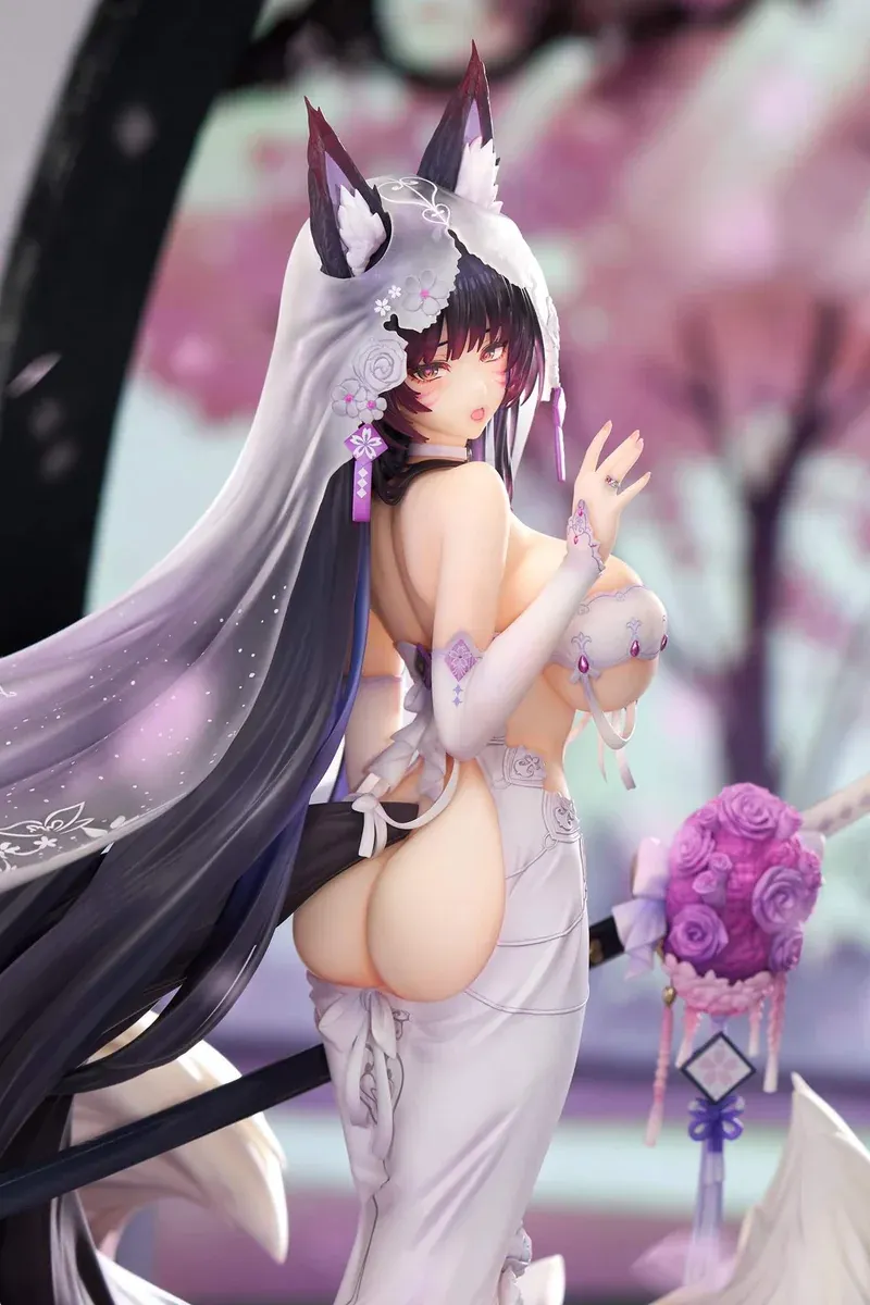 "Official Azur Lane 1/7 Scale Kroos Wisteria Heart Ver. figure. Gallery shows her graceful pose, intricate wisteria details, and premium sculpt."