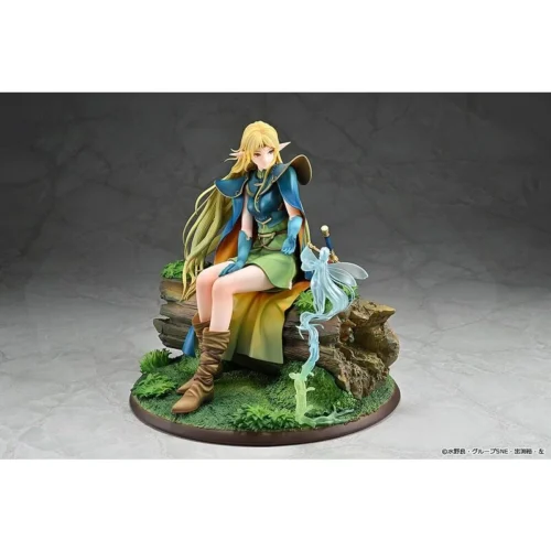 "Deedlit Record of Lodoss War Kaitendoh Studio statue, an iconic, elegant, and dynamically posed high fantasy masterpiece."