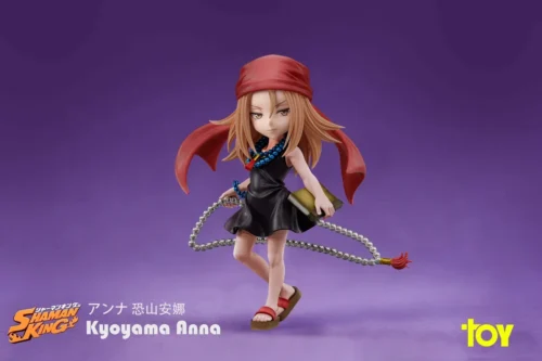 "Main display of the exclusive WCF Scale Anna Kyoyama Shaman King statue, capturing her iconic presence with a stylized chibi aesthetic."