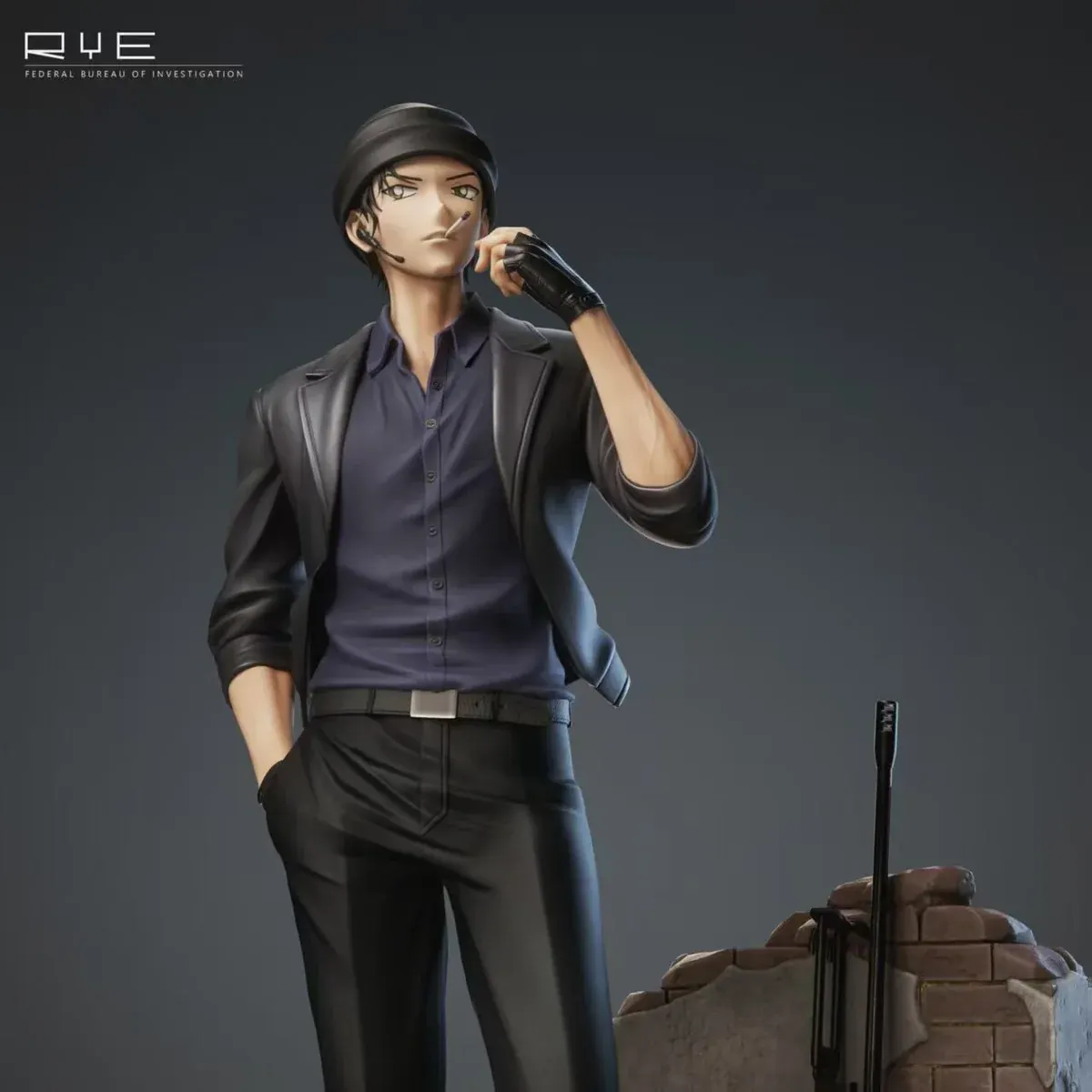 "Premium 1/6 scale Shuichi Akai Detective Conan resin statue from CLL Studio, showcasing dynamic poses and intricate sculpted details."