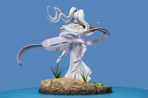 "Exquisite Frieren Violinist limited edition statue from Xingyi Studio, showcasing intricate sculptural details and serene melancholic beauty."