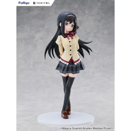 "TENITOL TALL Homura Akemi figure gallery showcasing her graceful, determined pose, iconic shield, and flowing details from multiple premium angles."