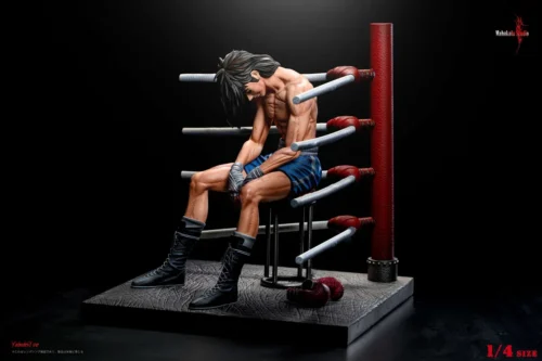 "Premium 1/4 Joe Yabuki 'Burnout' Ashita no Joe statue by Mahakala-studio, capturing his iconic, serene final pose and ultimate sacrifice."