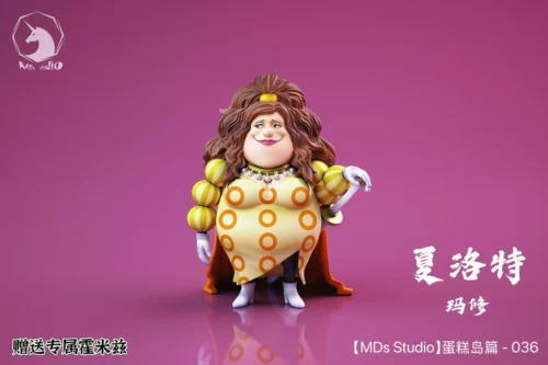 "Premium Charlotte Smoothie One Piece statue by MDS Studio, dynamically posed with elegant details and bonus Homies, an exclusive collectible figure."