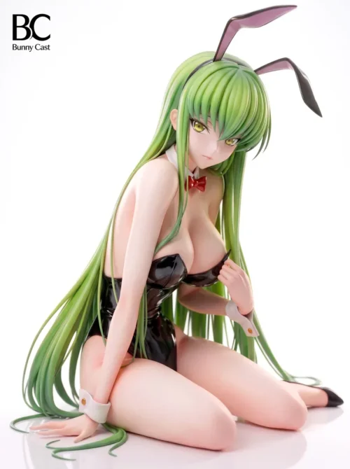 "Iconic 1/6 C.C. Bunny Girl Code Geass statue. A sleek, alluring premium collectible figure showcasing C.C. in her classic black bunny suit."