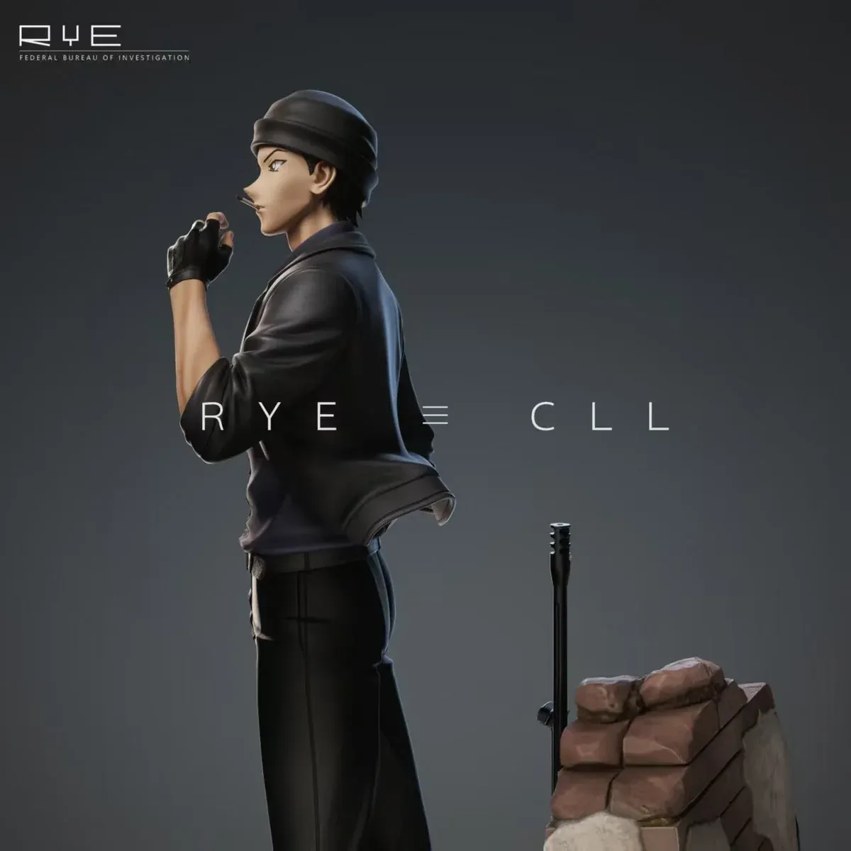 "Premium 1/6 scale Shuichi Akai resin statue from Detective Conan, showcasing various dynamic angles and intricate sculptural details."