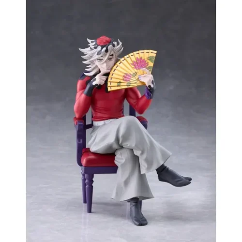 "Claynel Studio's exquisite Demon Slayer Douma figure in a dynamic, menacing pose, showcasing detailed craftsmanship and his signature fan."