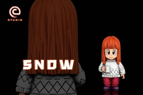 "Highly detailed C-STUDIO Dragon Ball Snow statue captures the iconic character in a dynamic pose and premium winter attire."