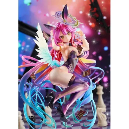 "Exquisite Jibril Bunny Girl Ver. No Game No Life statue by Phat! Studio. This collectible figure showcases a dynamic pose."