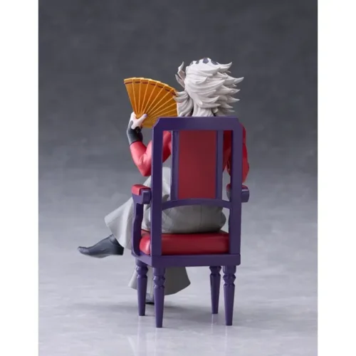"Claynel Studio Demon Slayer Douma figure. Dynamic, menacing pose and intricate details from various angles, showcasing signature fan."